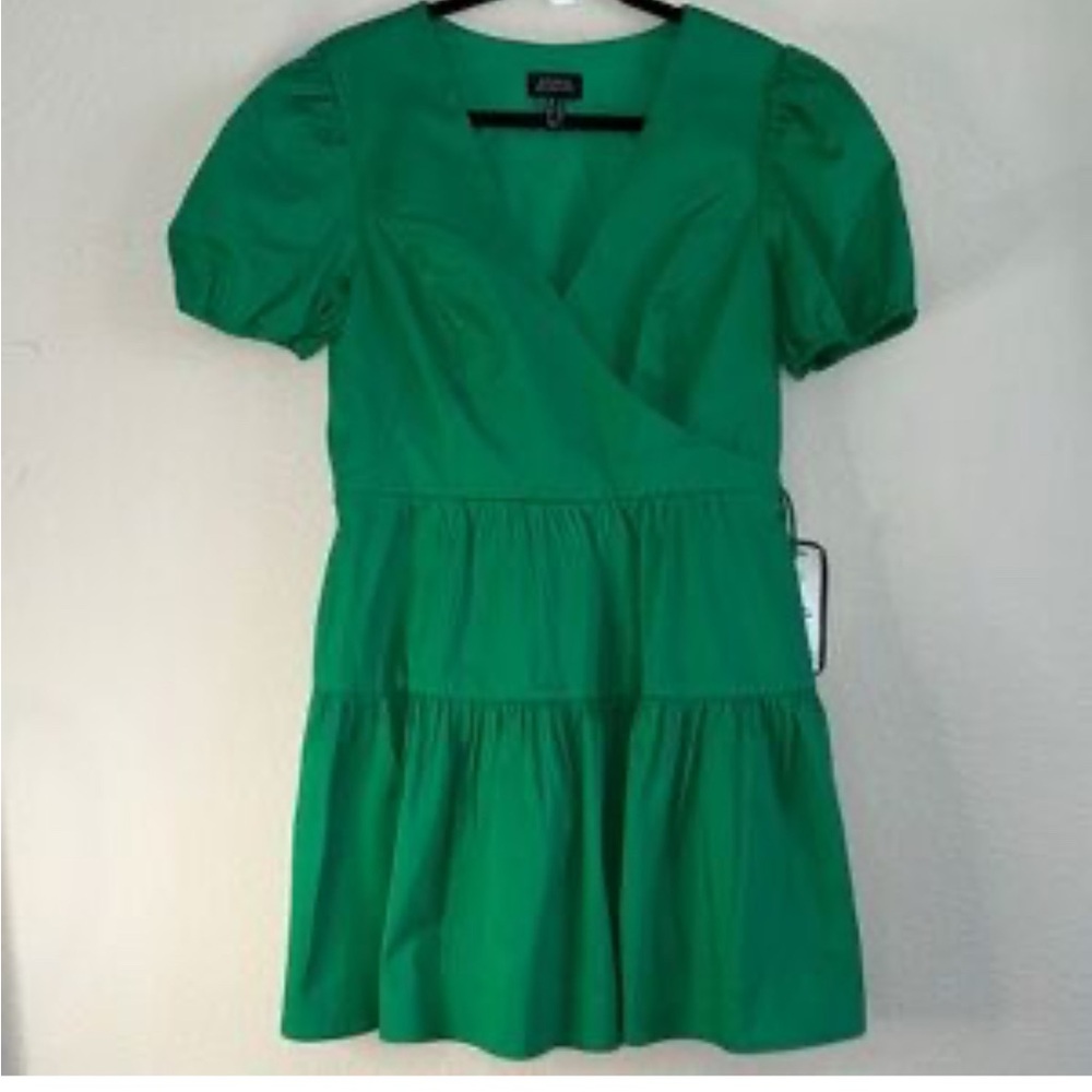 Adrianna Papell Green Mini Dress